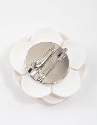 White Faux Leather Corsage - link has visual effect only