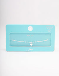 Sterling Silver Simple Heart Bracelet - link has visual effect only