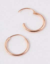 Rose Gold Plated Sterling Silver Hoop Earrings 10mm - link has visual effect only