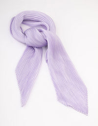 Fabric Lilac Pleated Satin Scarf - link has visual effect only