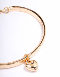 Gold Heart Toggle Bracelet - link has visual effect only