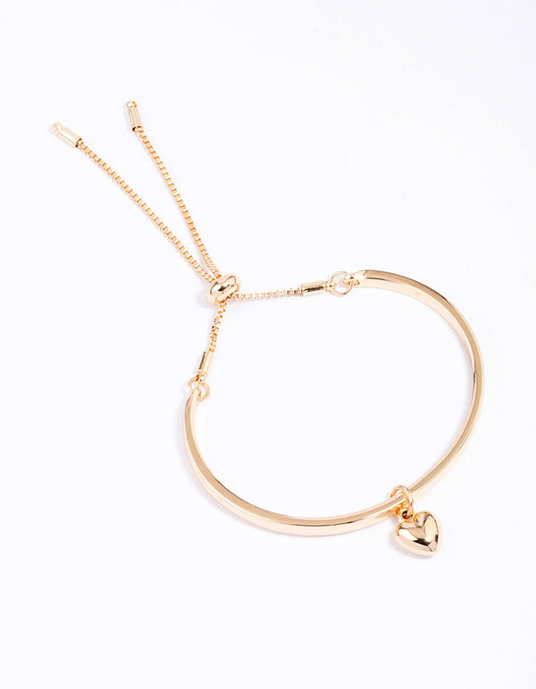 Gold Heart Toggle Bracelet