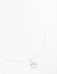 Silver Circle Diamante Necklace - link has visual effect only