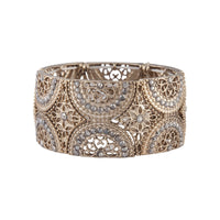 Gold Grey Diamante Filigree Stretch Bracelet - link has visual effect only