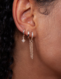 Star & Diamante Huggie Earrings - link has visual effect only