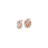 Rose Gold Diamante Knot Stud Earrings - link has visual effect only