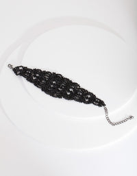 Black Lace Bead Bracelet - link has visual effect only