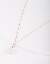 Moonstone Teardrop Rose Gold Necklace - link has visual effect only