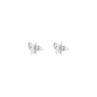 Silver Butterfly Filigree Stud Earrings - link has visual effect only