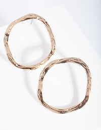 Gold Hammered Circle Stud Earrings - link has visual effect only
