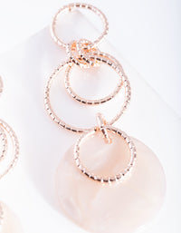 Rose Gold Iridescent Hanging Loop Earrings - link has visual effect only
