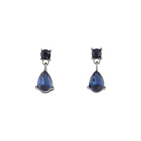 Midnight Blue Gunmetal Small Drop Earrings - link has visual effect only