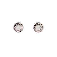 Antique Silver Diamante Centre Etched Earrings - link has visual effect only