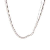 Silver Multi Row Diamante Chain Necklace - link has visual effect only