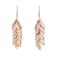 Rose Gold Layered Leaves Earrings - link has visual effect only