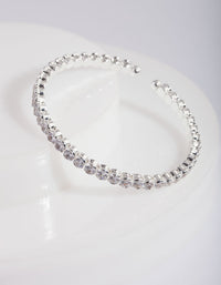Cubic Zirconia Silver Bracelet - link has visual effect only