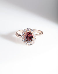 Rose Gold Pink Stone Engagement Ring - link has visual effect only