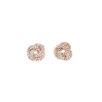 Rose Gold Diamante Knot Stud Earrings - link has visual effect only