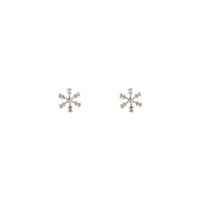 Rhodium Snowflake Stud Earrings - link has visual effect only