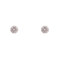Cubic Zirconia Sterling Silver 3 Carat Earrings - link has visual effect only