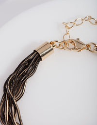 Black Gold Knot Bracelet - link has visual effect only