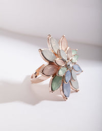 Rose Gold Pastel Flower Ring - link has visual effect only