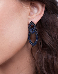 Double Leaf Sapphire Earrings - link has visual effect only