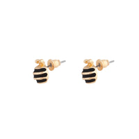 Gold Black Bee Stud Earrings - link has visual effect only
